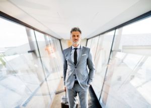 Businessman with Suitcase Travelling