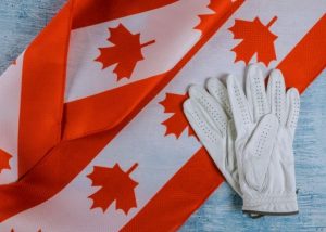 Canada Repair worker gloves Canadian flag
